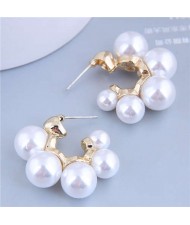 Korean Fashion Wholesale Jewelry Sweet Semicircle Pearl Women Earrings