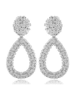Classic Design Punk Style Teardrop-shaped Alloy Wholesale Earrings - Silver
