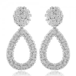 Classic Design Punk Style Teardrop-shaped Alloy Wholesale Earrings - Silver