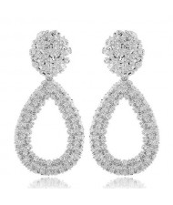 Classic Design Punk Style Teardrop-shaped Alloy Wholesale Earrings - Silver