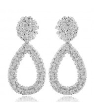 Classic Design Punk Style Teardrop-shaped Alloy Wholesale Earrings - Silver