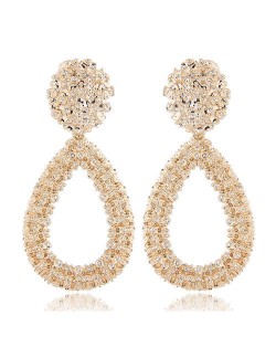 Classic Design Punk Style Teardrop-shaped Alloy Wholesale Earrings - Golden