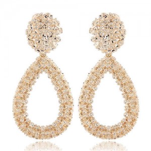 Classic Design Punk Style Teardrop-shaped Alloy Wholesale Earrings - Golden