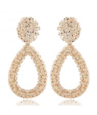 Classic Design Punk Style Teardrop-shaped Alloy Wholesale Earrings - Golden