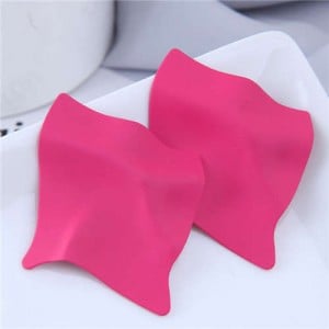 Wholesale Jewelry Unique Three-dimensional Modeling Irregular Bold Fashion Women Earrings - Rose