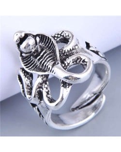 Wholesase Fashion Jewelry Exaggerated Cobra Open-end Style Vintage Alloy Statement Ring