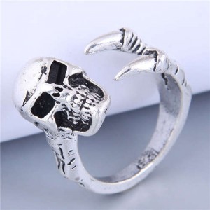 Vintage Style Wholesale Jewelry Skull Bold Fashion Men Statement Alloy Ring