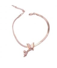Snake Bone Chain Butterfly Classic Tassel Design Boutique Wholesale Stainless Steel Bracelet