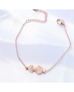 Sweet Pisces Chain Design Wholesale Stainless Steel Jewelry Korean Romantic Fashion Bracelet