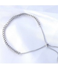 Wholesale Stainless Steel Jewelry Twist Chain Minimalist Design Hip-hop Style Charming Bracelet