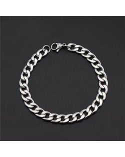 Punk Style Cuban Link Chain Minimalist Design Women/Men Fashion Wholesale Stainless Steel Bracelet