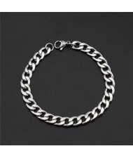 Punk Style Cuban Link Chain Minimalist Design Women/Men Fashion Wholesale Stainless Steel Bracelet