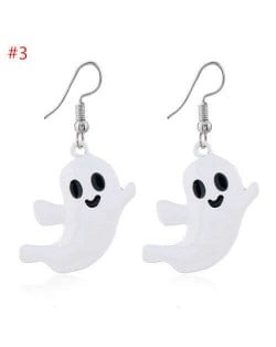 Cute Smiling Ghost Modeling Halloween Theme Fashion Resin Earrings