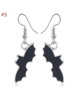 Halloween Series Black Bat Modeling Wholesale Jewelry Bold Fashion Earrings