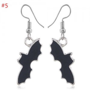 Halloween Series Black Bat Modeling Wholesale Jewelry Bold Fashion Earrings