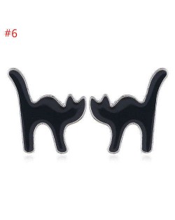 Popular Halloween Theme Black Cat Animal Jewelry Women Statement Earrings