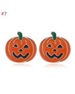Halloween Classic Pumpkin Design Wholesale Fashion Jewelry Women Ear Studs