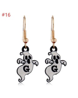 Wholesale Halloween Jewelry Dreadful White Ghost Bold Fashion Costume Earrings