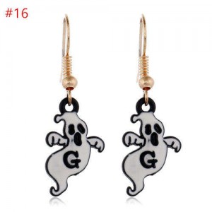 Wholesale Halloween Jewelry Dreadful White Ghost Bold Fashion Costume Earrings