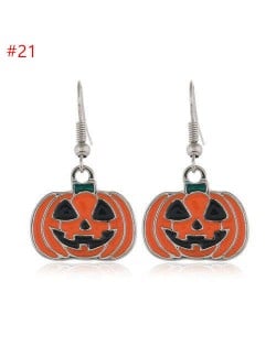 Wholesale Halloween Classic Fashion Jewelry Pumpkin Hook Design Costume Earrings