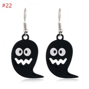 Popular Funny Black Ghost Halloween Series Wholesale Jewelry Costume Earrings