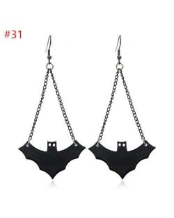 Minimalist Wholesale Fashion Jewelry Halloween Black Bat Animal Series Hook Earrings