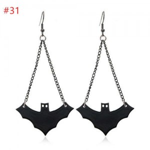 Minimalist Wholesale Fashion Jewelry Halloween Black Bat Animal Series Hook Earrings