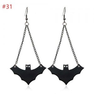 Minimalist Wholesale Fashion Jewelry Halloween Black Bat Animal Series Hook Earrings