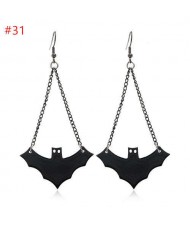 Minimalist Wholesale Fashion Jewelry Halloween Black Bat Animal Series Hook Earrings