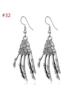 Popular Halloween Jewelry Vintage Silver Color Paw Wholesale Earrings