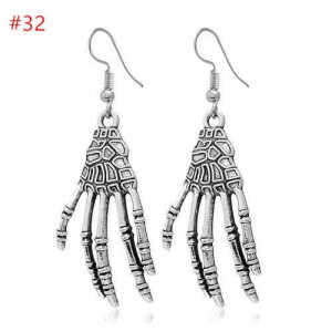 Popular Halloween Jewelry Vintage Silver Color Paw Wholesale Earrings