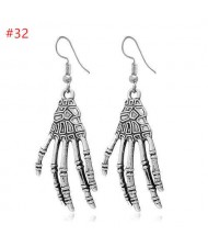 Popular Halloween Jewelry Vintage Silver Color Paw Wholesale Earrings