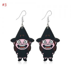 Wholesale Fashion Jewelry Halloween Series Creative Design Resin Hook Earrings - Magician