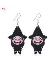 Wholesale Fashion Jewelry Halloween Series Creative Design Resin Hook Earrings - Magician