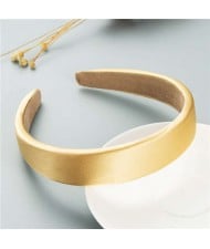 Korean Candy Color Minimalist Design Smoothy Silky Women Hair Hoop - Golden