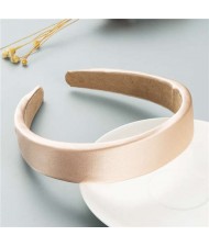 Korean Candy Color Minimalist Design Smoothy Silky Women Hair Hoop - Champagne