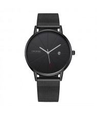 Candy Color Three-dimensional Arabic Numerals Index Design Korean Women Casual Wrist Watch - Black