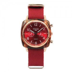 High Fashion Multiple Index Dials French Casual Design Women Wrist Watch - Red