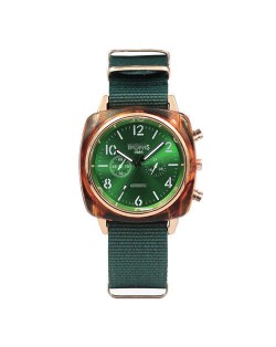 High Fashion Multiple Index Dials French Casual Design Women Wrist Watch - Green