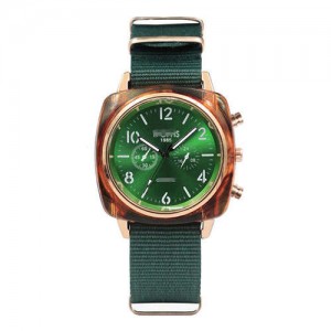 High Fashion Multiple Index Dials French Casual Design Women Wrist Watch - Green