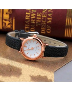 Classic Design Women Slim Fashion Leather Wrist Wholesale Watch - White