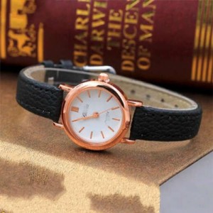 Classic Design Women Slim Fashion Leather Wrist Wholesale Watch - White