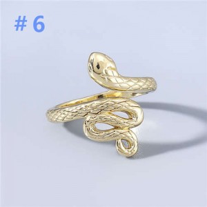 U.S. Fashion Golden Snake Design Women Wholesale Costume Ring