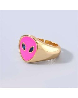 Creative Alien Unique Design Popular Fashion Women Wholesale Costume Ring - Rose