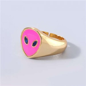 Creative Alien Unique Design Popular Fashion Women Wholesale Costume Ring - Rose