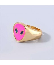 Creative Alien Unique Design Popular Fashion Women Wholesale Costume Ring - Rose