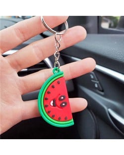 U.S.Fashion Cute Cartoon Fruit Series Soft Plastic Wholesale Key Chain - Watermelon