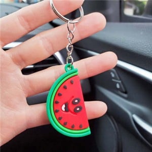 U.S.Fashion Cute Cartoon Fruit Series Soft Plastic Wholesale Key Chain - Watermelon
