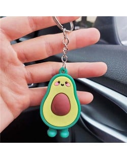 U.S.Fashion Cute Cartoon Fruit Series Soft Plastic Wholesale Key Chain - Avocado