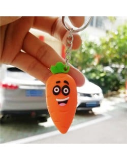 U.S.Fashion Cute Cartoon Fruit Series Soft Plastic Wholesale Key Chain - Carrot